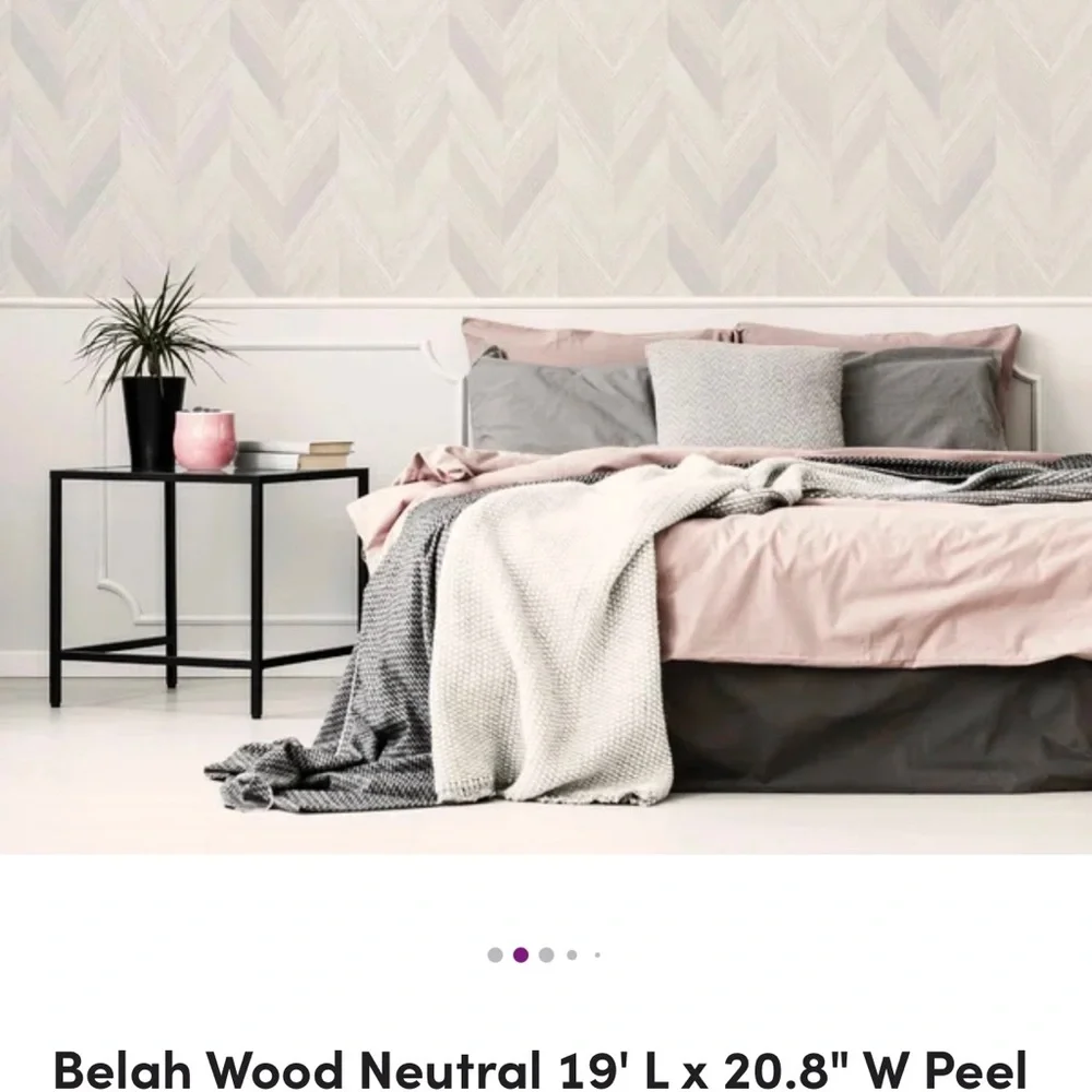 Belah Wood Neutral Peel and Stick Wallpaper 19’x20.8”